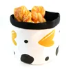 New style kitchen colorful food storage canvas round reusable cotton bread basket