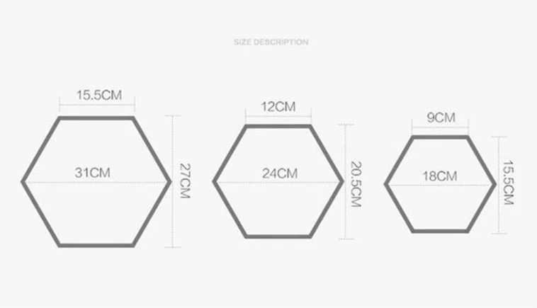 Hexagon Frame Creative Partition Wall Shelf - Modern Bookcase