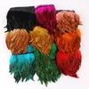 wholesale coque rooster trim feather strung saddle for party trims