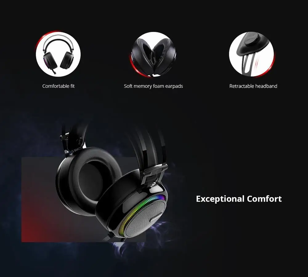 tronsmart glary gaming headset with 7.1 virtual sound