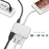 Aluminum 3 in 1 Adapter with HD MI+ VGA + Audio ports for video/documents for iphone 6/7/8/X sync to TV or projector