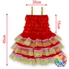 Latest Party Wear Red Dresses For Girls Lace Wedding Dresses Christmas Lace Petti Dresses For Girls Of 7 Years Old