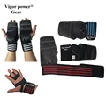 2016 Gymnastics genuine leather wrist wraps with palm grips crossfit sports girps fitness gloves equipments