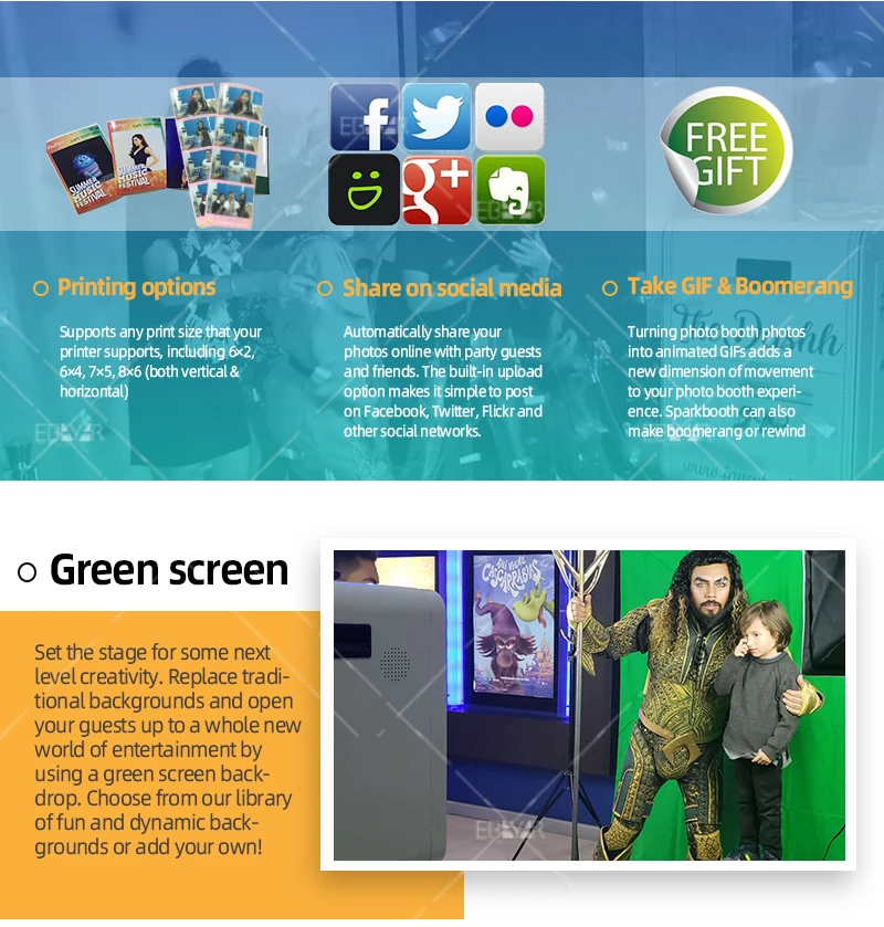 Amazing portable robot photo booth shell take photo with family and friends