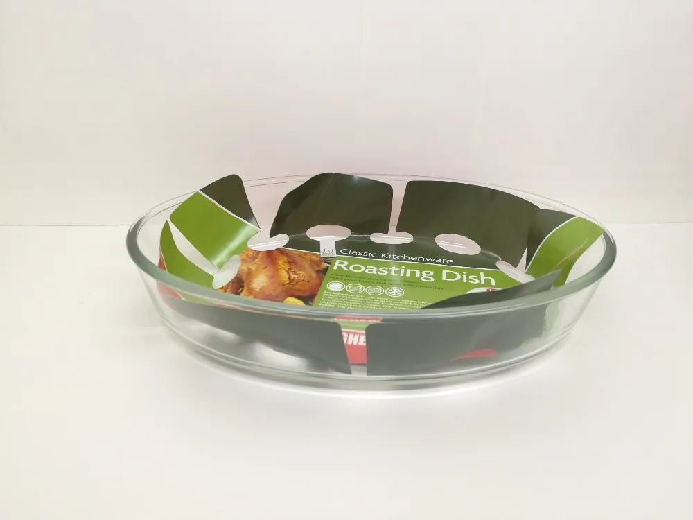 1.0 L Capacity Borosilicate Glass Oven Roasting Glass Pan Glass Baking
