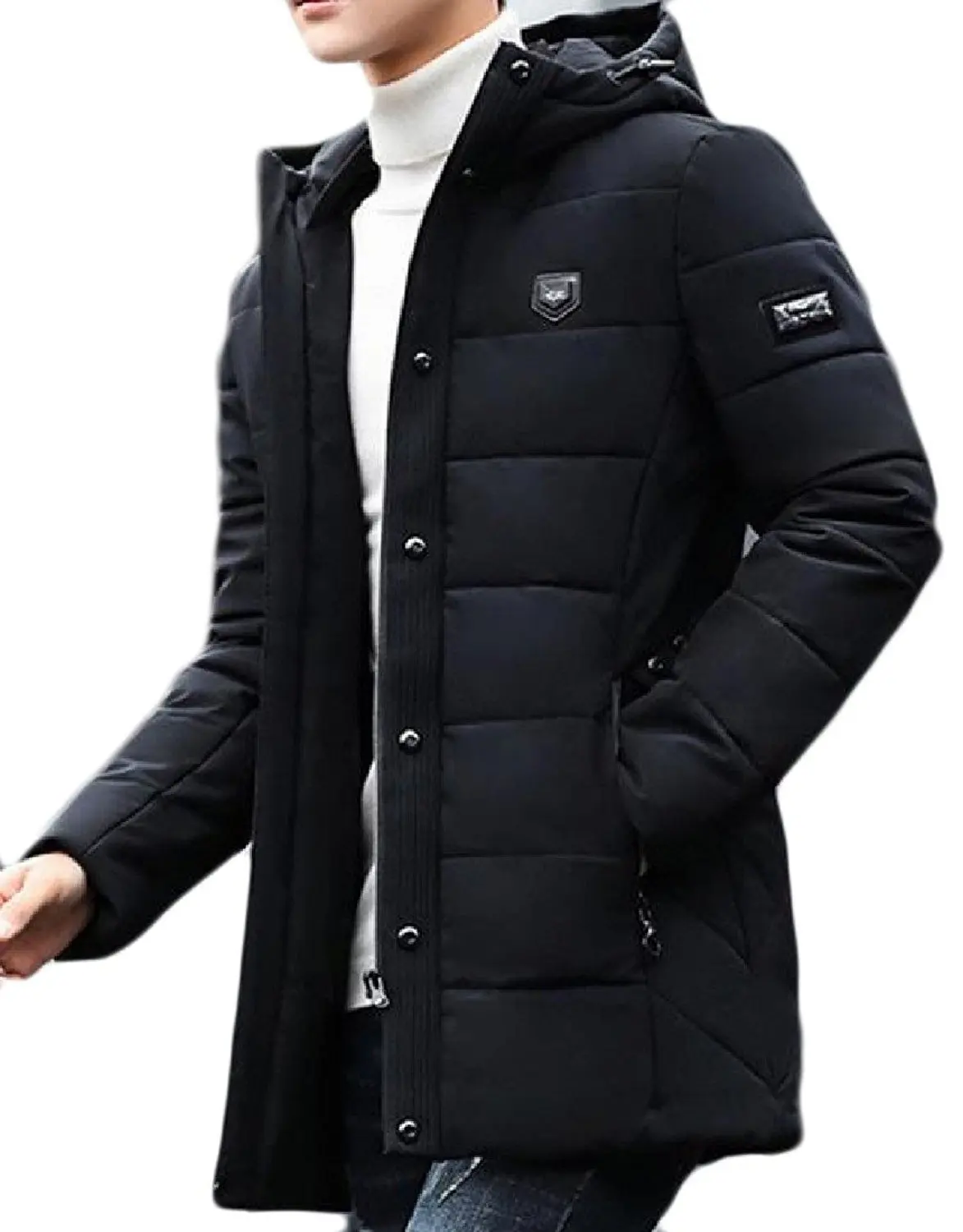 Winwinus Men Pure Color Long Sleeve Faux Leather Fashional Heap Collar Tops Shirts