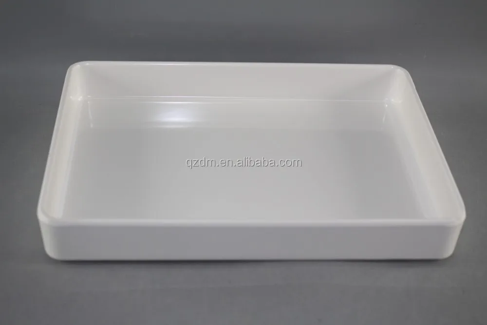 10" Melamine white tray , White hotelware tray