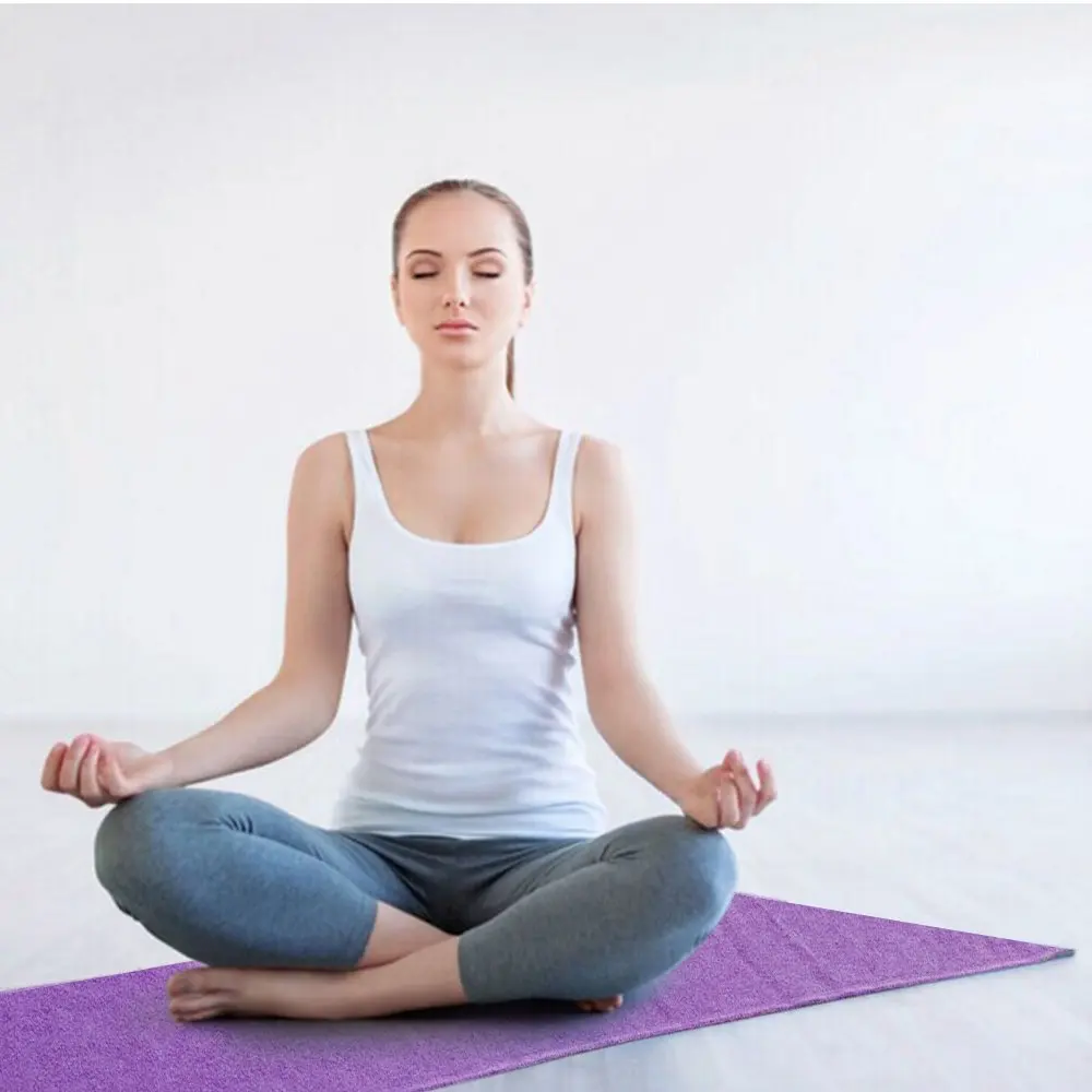 popular custom multi color microfiber fabric suede yoga mat