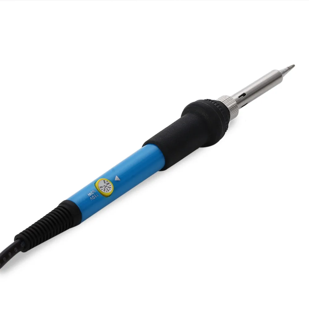 New EU plug 60W 220V Temperature Adjustable Electric Welding Solder Soldering Iron Handle Heat Pencil Tool Kit with 5 Tips