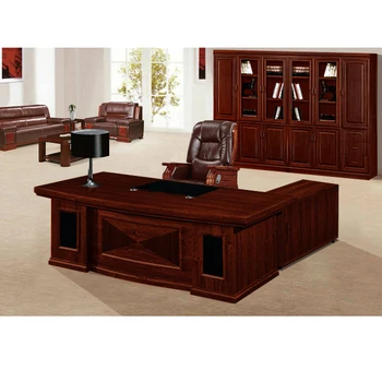 Classic Wooden Executive Desk L Shape Executive Desk Set With Side