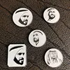 2018 UAE Zayed round shaped and rectangle shaped stamping brass good quality badge lapel pin brooch souvenir