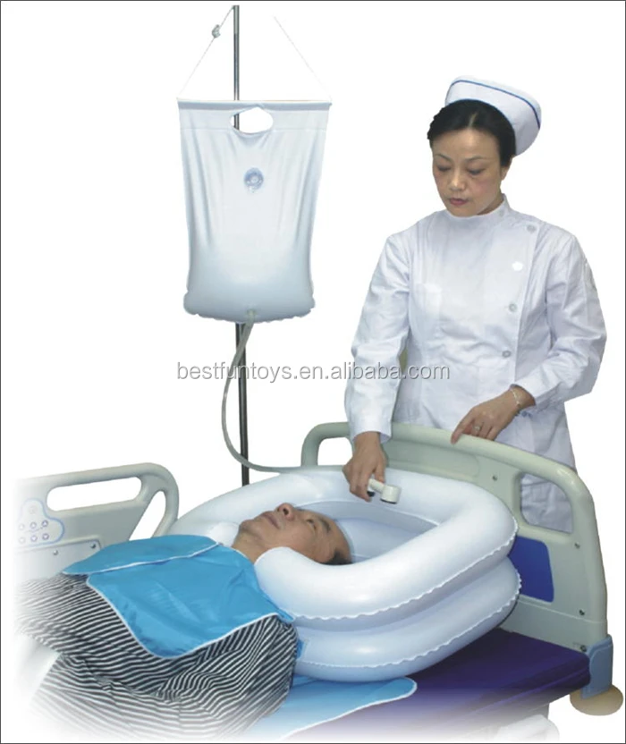 Heavy Duty Vinyl Portable Inflatable Hair Wash Basin Durable Plastic Blow Up Hairdressing Salon