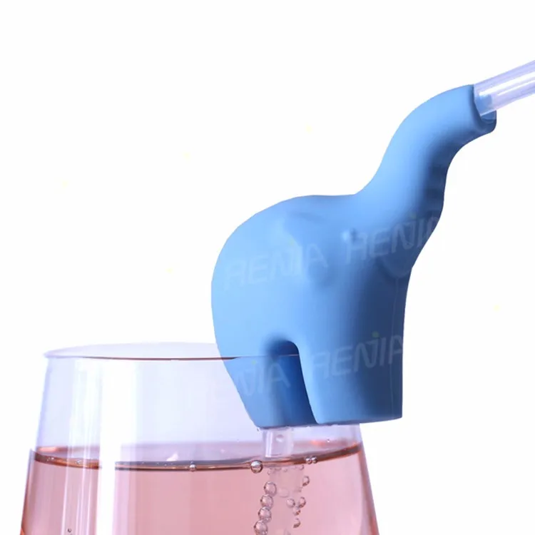 Renjia Reusable Straw Holder Silicone Straw With Elephant Holder