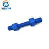4.8 / 5.6 / 5.8 / 6.8 / 8.8 / 10.9 grade PTFE/TELFON HDG Carbon steel stud bolts with hex nut