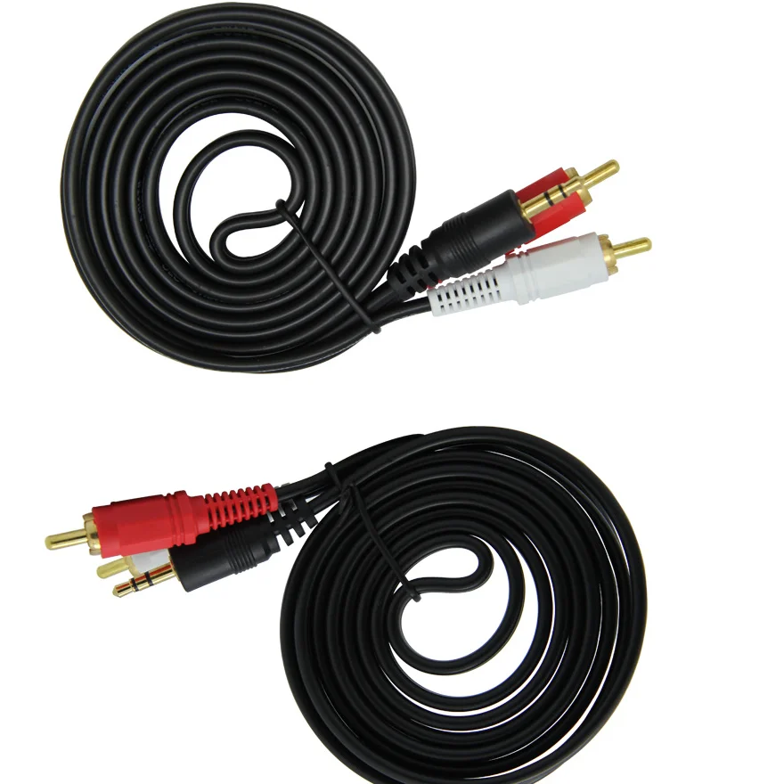 Wholesale Gold Plated 3.5mm To 2rca Audio Cable For Tv Buy 3.5mm To 2rca Audio Cable,Male To