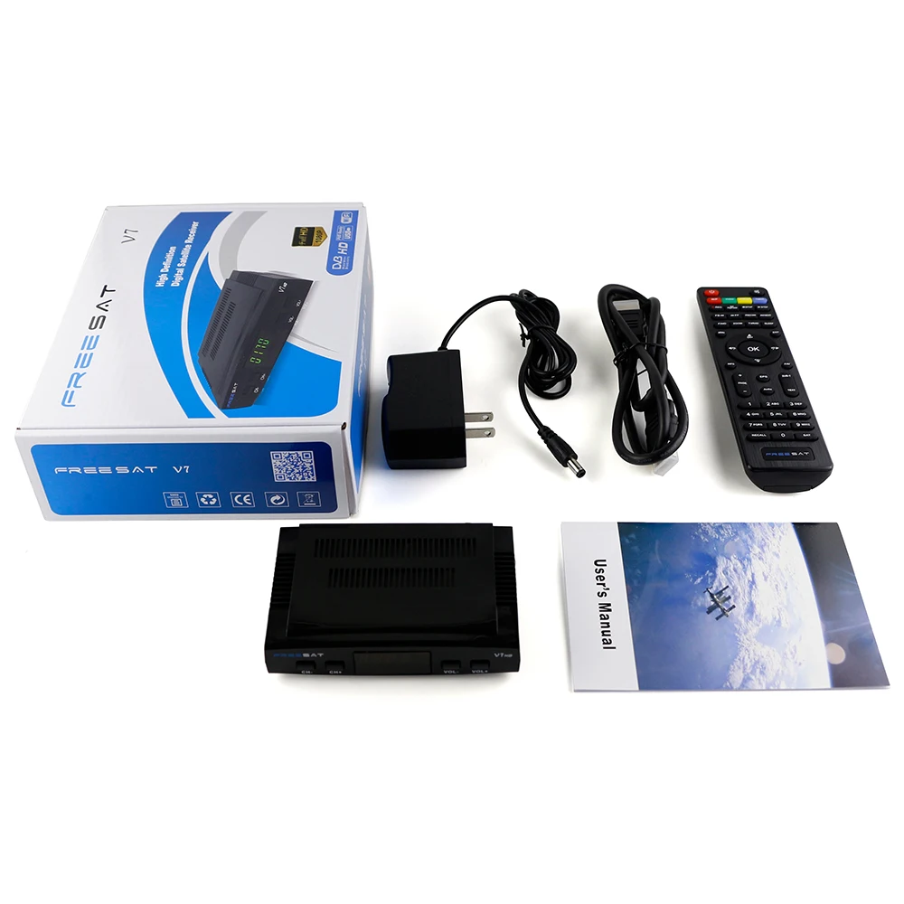 Clytte 4k satellite receiver decoder V7 HD DVB-S2 lnb with 7 lines  Europe portugal Spain C-line account support Receptor TV BOX