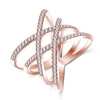 LZESHINE Fashion Wedding Jewelry The Latest Trendy 18K Rose Gold plated Brass Micro Pave Cubic Zirconia Women Rings CRI1029