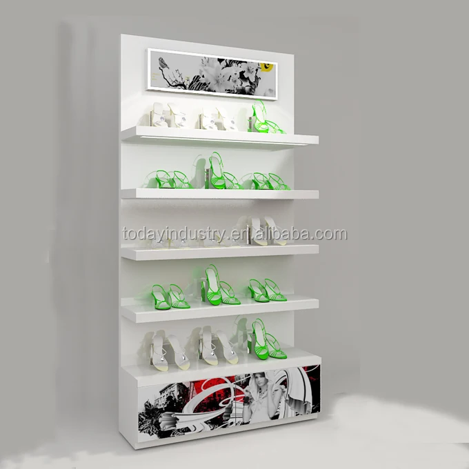 Wall Mount Shoe Shop Display Shelf Shoes Store Table Display Ideas Unit