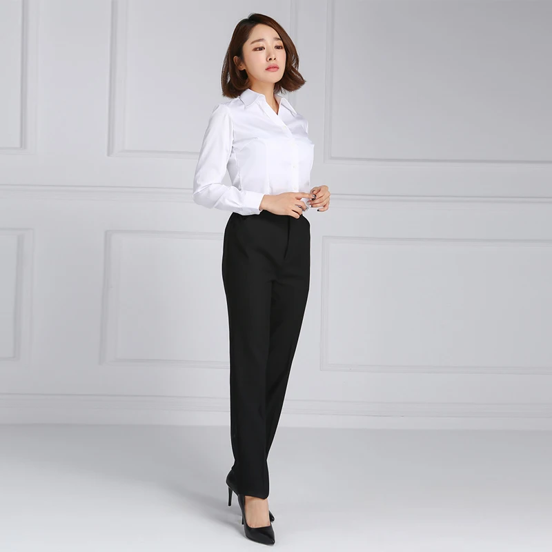 Fashion Formal Business Women Trousers Plus Size Spring New Office Ladies  Solid Color Slim Mid Waist Pants  Pants  Capris  AliExpress