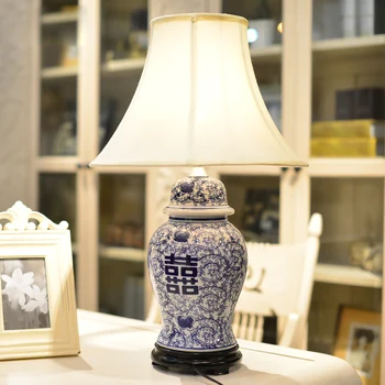 Chinese Traditional Blue White Porcelain Ginger Jar Table Lamps For Bedroom Buy Porcelain Table Lamp Chinese Porcelain Table Lamp Table Lamps For