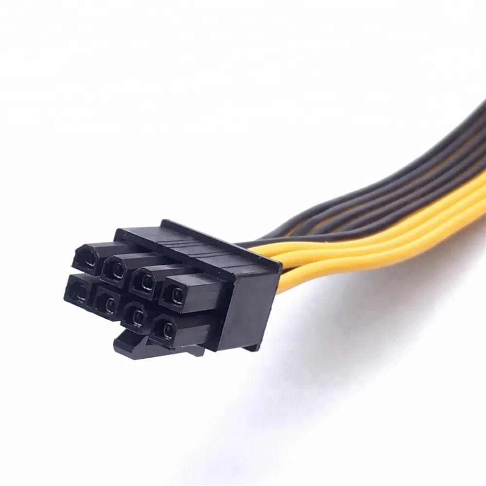 18awg 视频显卡电源线 8 针女对双 8pin 2x(6   2) 男性 pci-e pcie