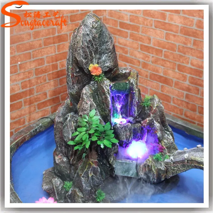 Factory Price Resin Water Fountains Fake Stone Walls Garden Small