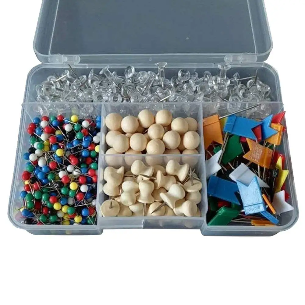 Aimeely Various Decorative Thumbtacks Colorful Office Home Push Pins Set of 700 Count