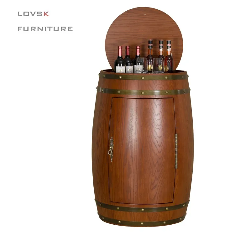 Solid Wood Wine Cooler Refrigerator Barrel Shaped Cabinet Buy