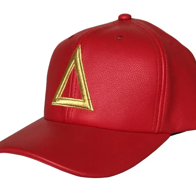 leather red cap
