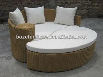 Modern Outdoor Rattan Sofa Bed Garden Round Wicker Modern Outdoor Rattan Sofa Bed Garden Round Wicker