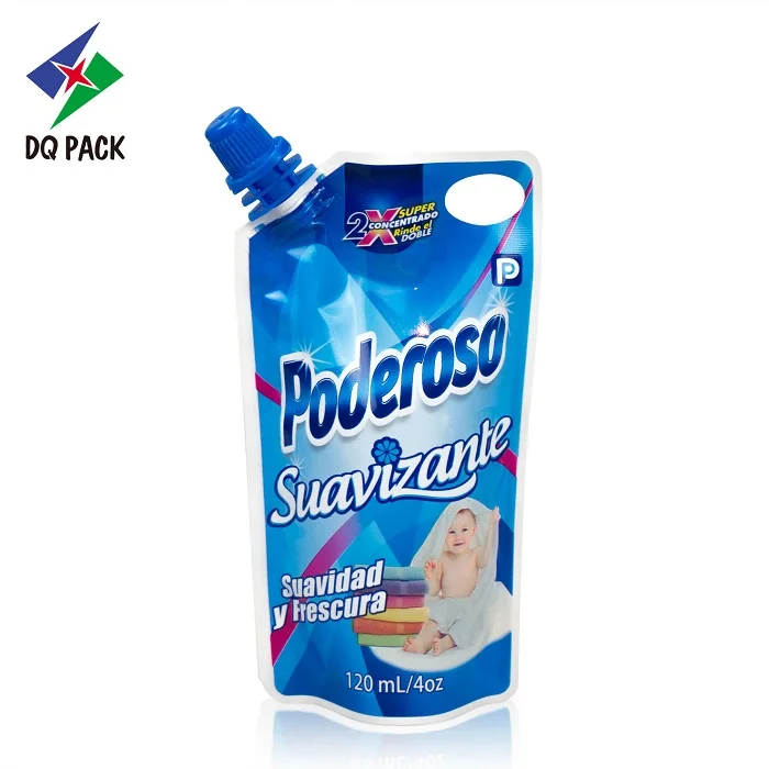 DQ PACK Plastic Packing drink pouch Doypack Spout Pouch Customized Shape doypack with Corner Spout for sauce food pouch
