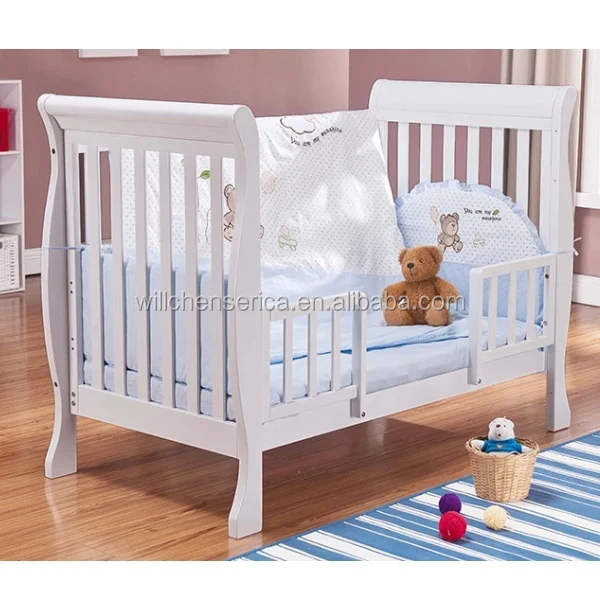 Wooden Baby Crib Bed 34419 New Zealand Pine Wood Europe Usa