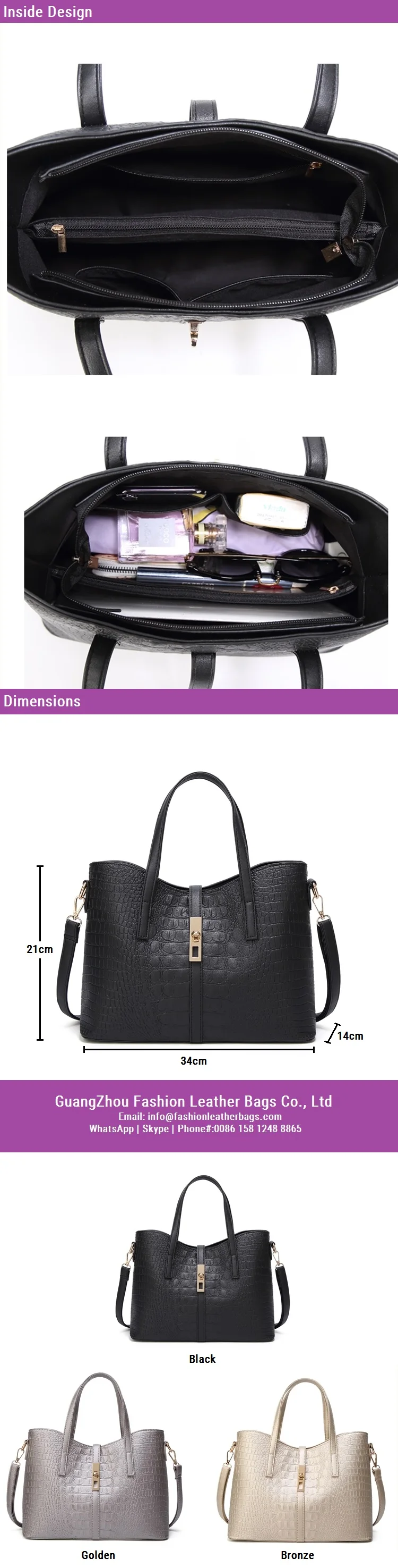 China Bag Manufacturer,Crocodile Tote Handbags From Chinese ...