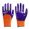 13g polyester liner nitrile half coated working glove for labor protection