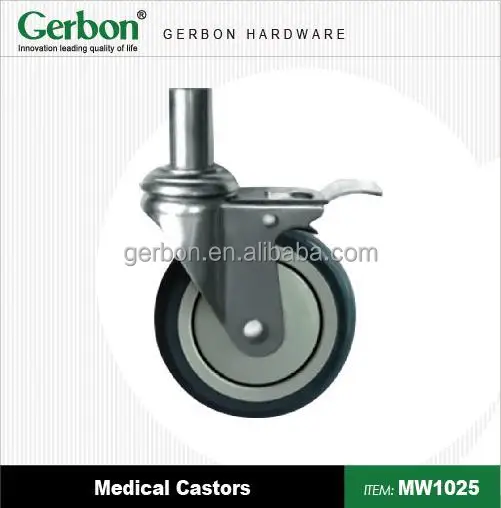 Stem Fitting Medical Castor Caster Wheels With Brake/stopper/lock Buy Stem Fitting Medical