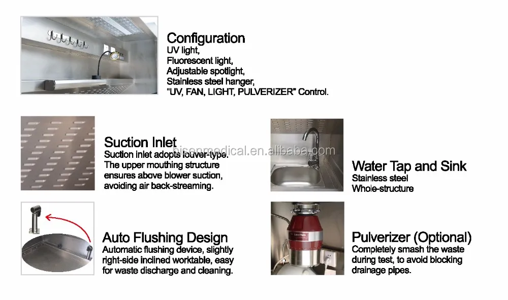 BS-QCT Series Professional Workstations Lab Workbench Auto Flush Pathology Work Table With Low Price