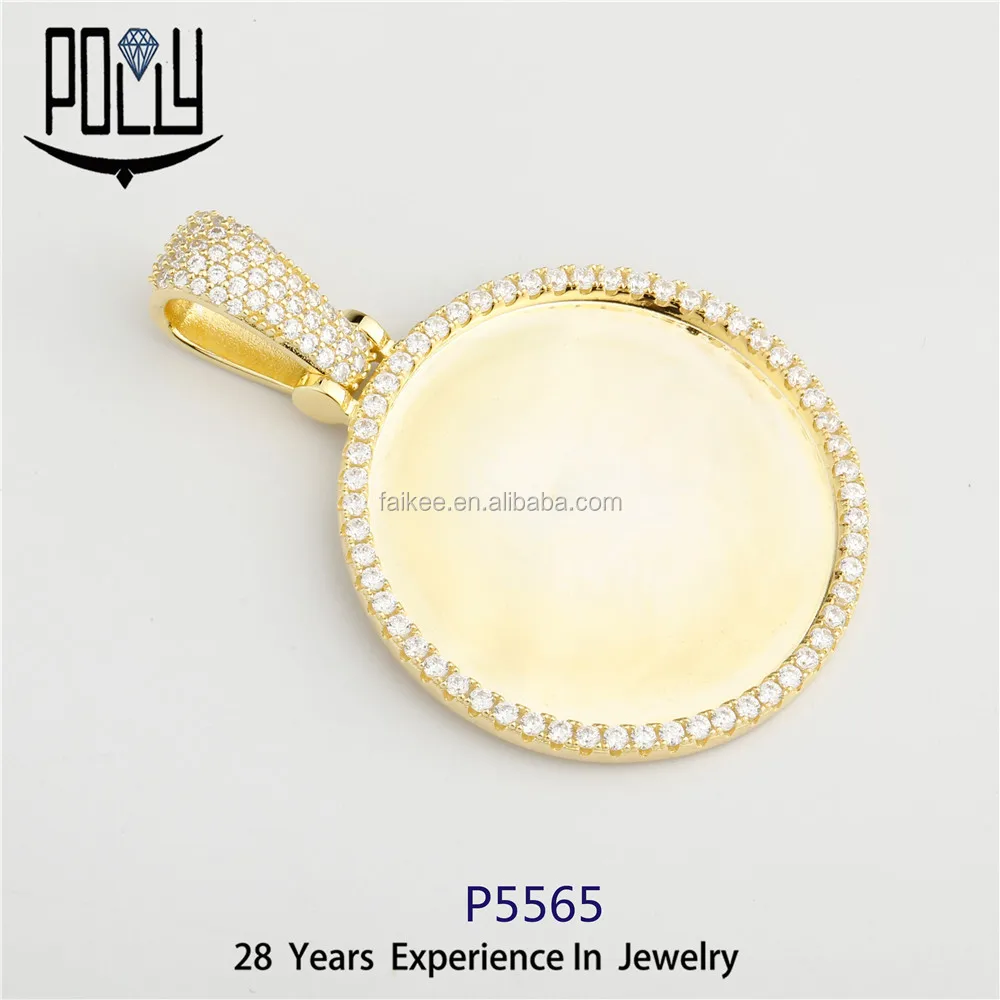 Wholesale Men 925 Silver Iced Out Cz Hip Hop Jewelry Photo Frames Charm Pendant In Stock Buy