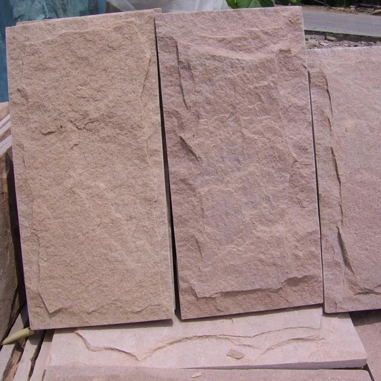 
Wall stone mushroom finished red sandstone for wall decoration 