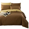 3pcs solid satin fabric with dark yellow 100% cotton sheets