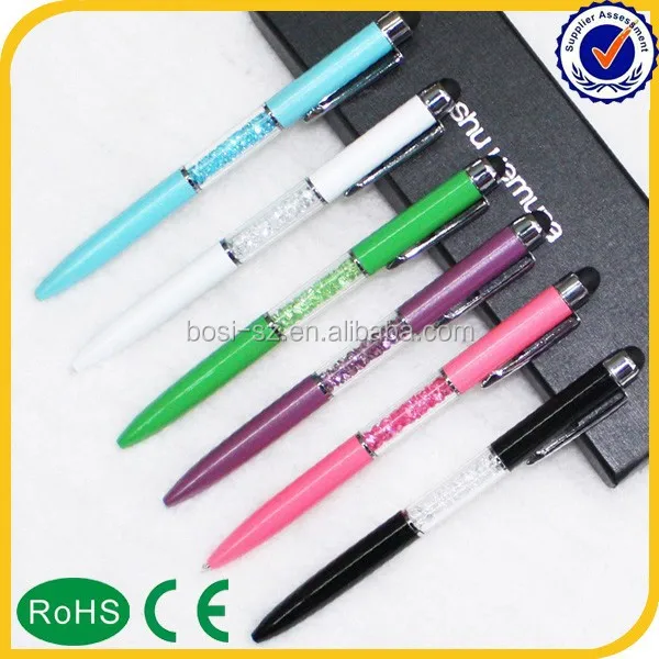 christmas decoration crystal stylus touch pen