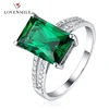 New design zircon pave setting 925 sterling silver jewelry engagement nano green ring