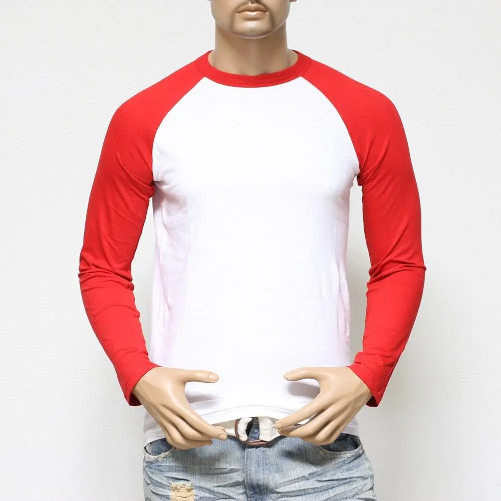 Plain Long Sleeve Baseball Tshirts For Men Jersey Vintage Tee Buy