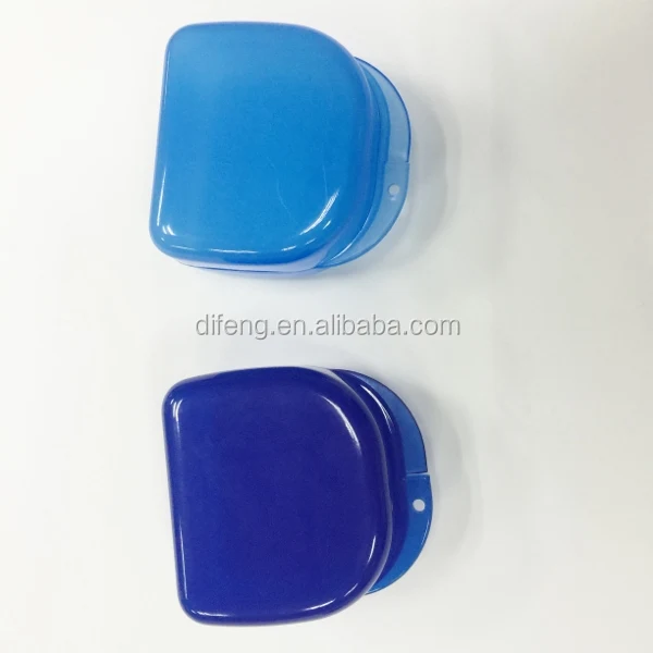 colorful plastic teeth whitening dental retainer case with ventilation holes