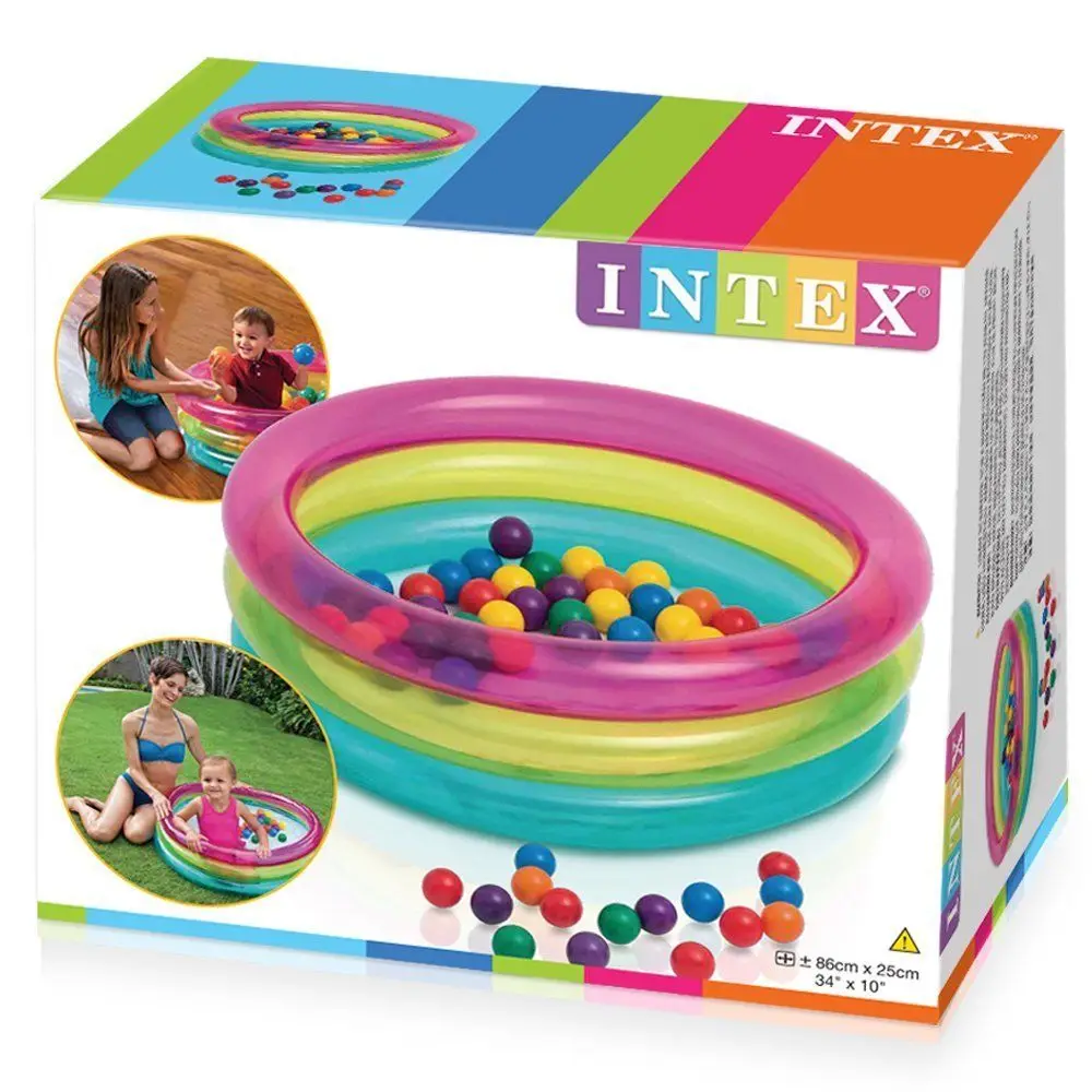 INTEX 48674 Inflatable Classic 3-Ring Baby Ball Pit Pool