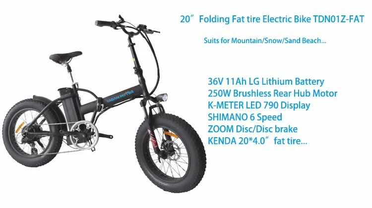 Super Powerful 1000w Folding Fat Tire Beach Cruiser Electric Bike - Buy Fat Tire Electric Bike 