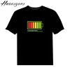 2019 Hottest Customize light up electroluminescent EL panel party supply acousticT shirt Sound control music props for the disco