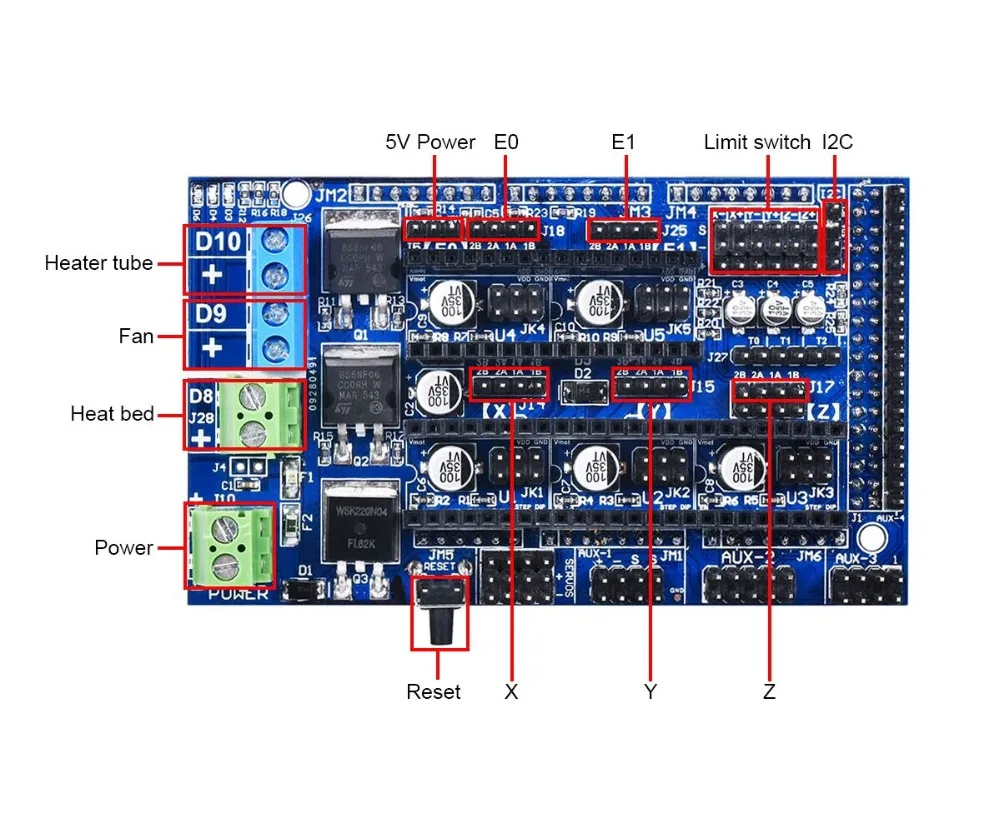 3d Printer Control Board 4 Layer Ramps 1.6 Pcb Board Upgrade Ramps 1.5