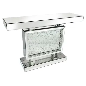 French Silver Diamond Crystals Mirrored Glass Console Table Buy