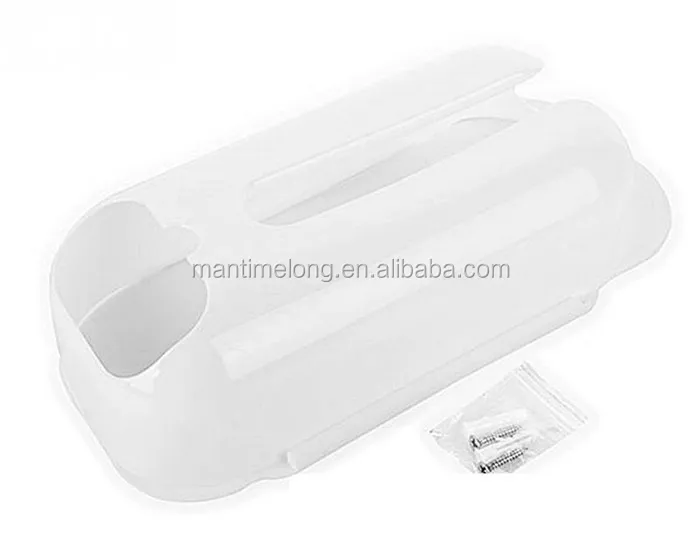 Home Useful Wall Mount Plastic Carrier Bag Storage Container Holder