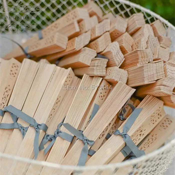 Eco Fridenly Sandalwood Fans Tied With Sier Ribbon Wedding Favors Sandalwood Fans 08